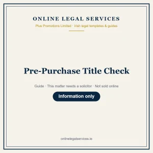Pre-Purchase Title Check – guide