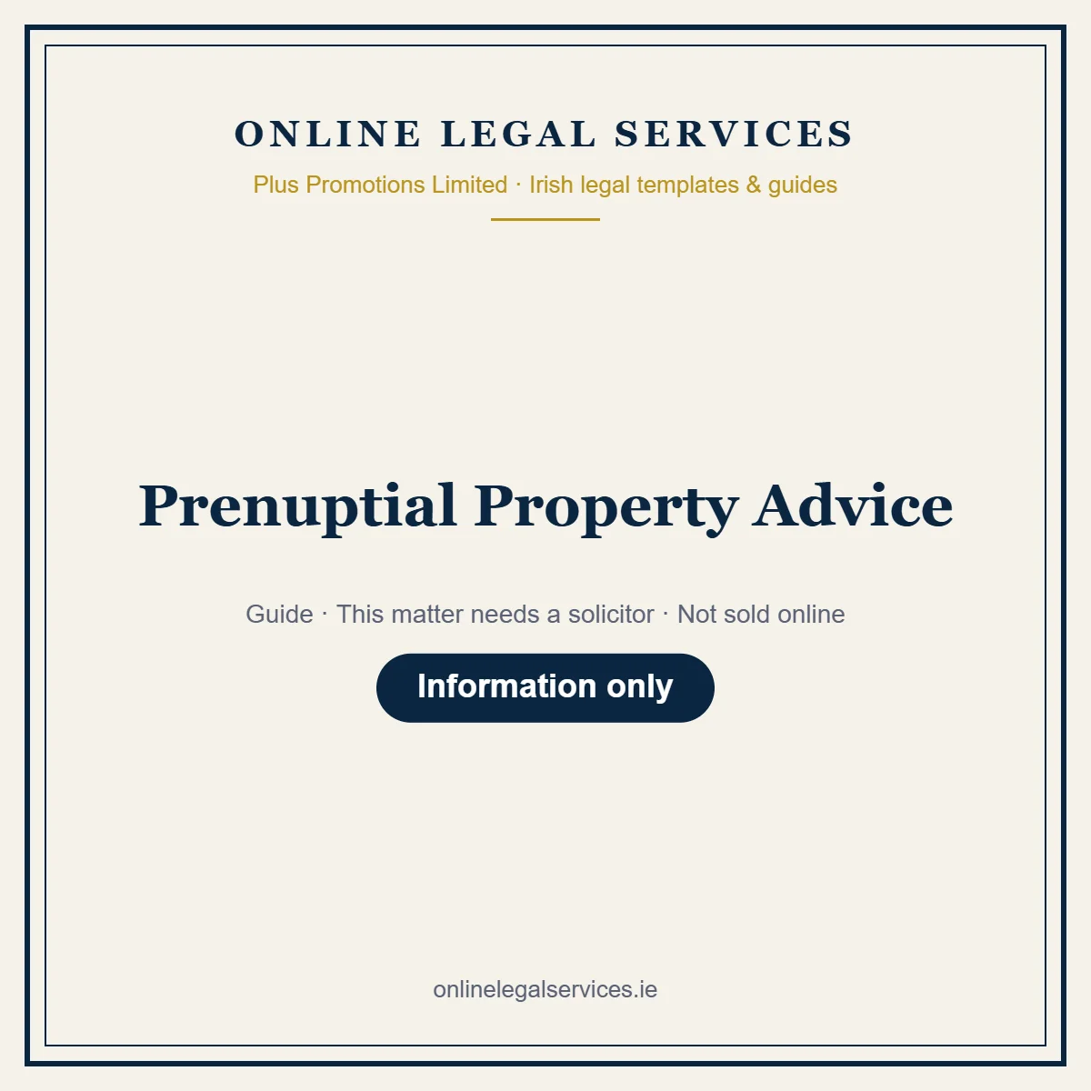 Prenuptial Property Advice — Guide – guide