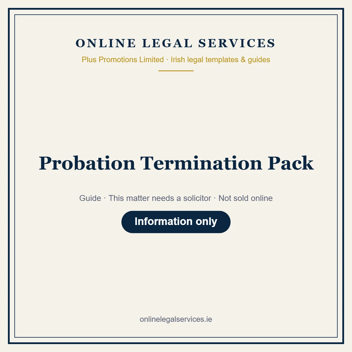 Probation Termination Pack – guide