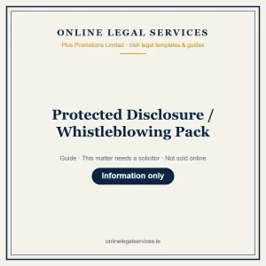 Protected Disclosure / Whistleblowing Pack – guide
