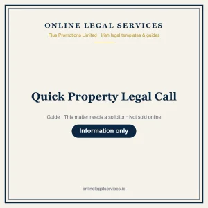Quick Property Legal Call – guide