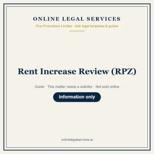 Rent Increase Review (RPZ) – guide