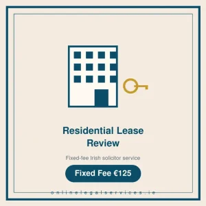 Residential Lease Review — Fixed-fee Irish solicitor service · onlinelegalservices.ie