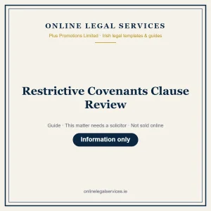 Restrictive Covenants Clause Review — Guide – guide