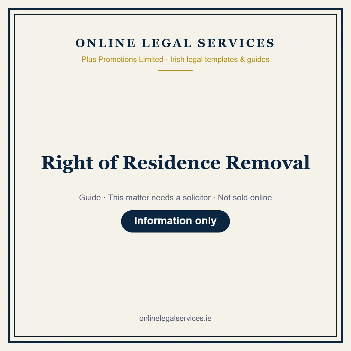 Right of Residence Removal – guide