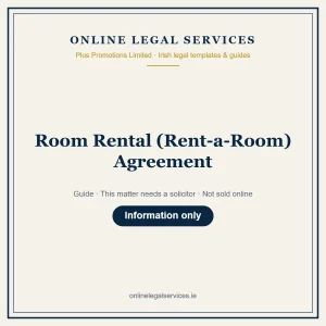 Room Rental (Rent-a-Room) Agreement – guide