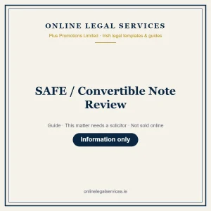 SAFE / Convertible Note Review — Guide – guide