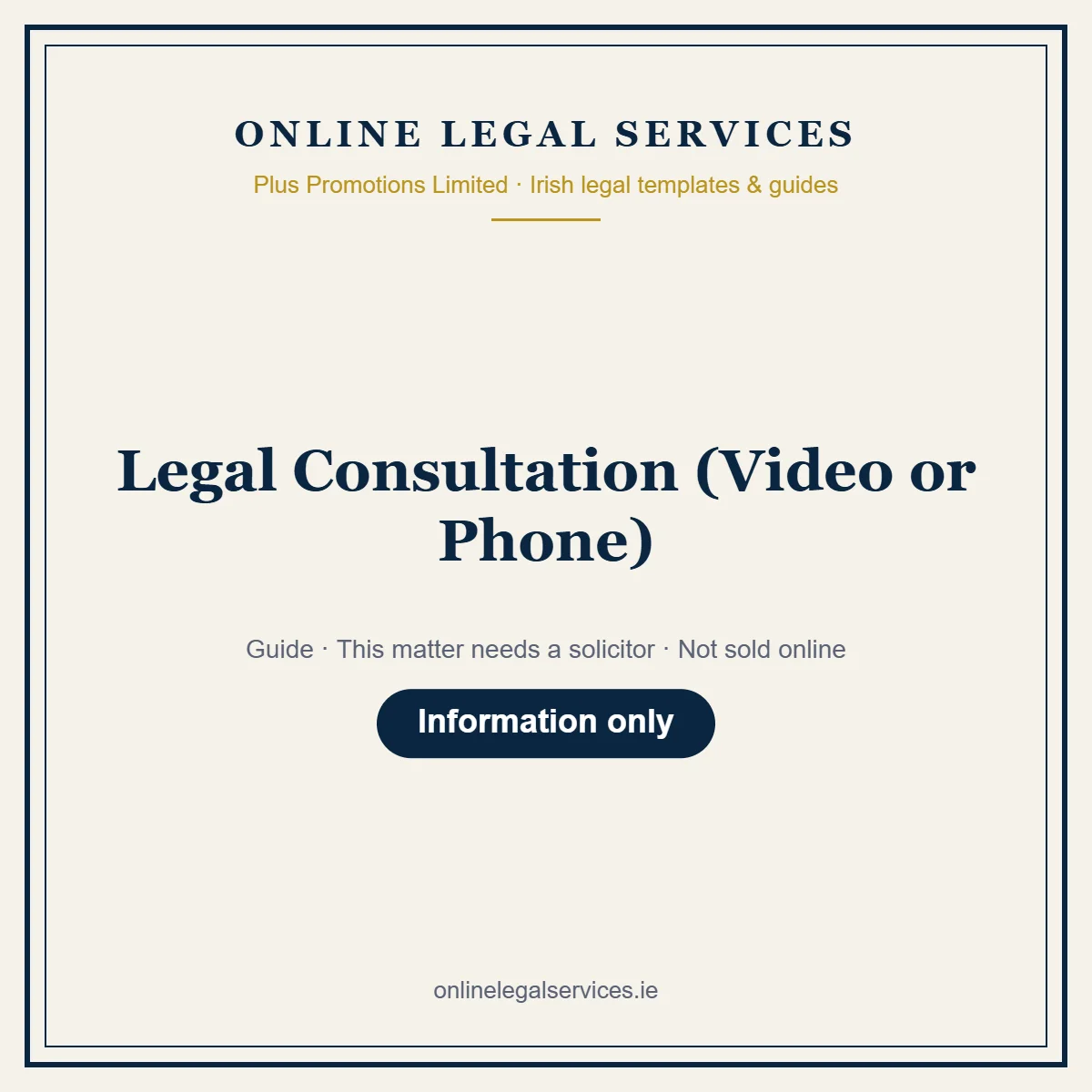 Legal Consultation (Video or Phone) – guide