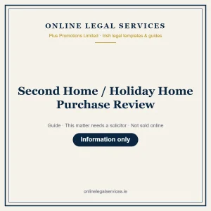 Second Home / Holiday Home Purchase Review – guide