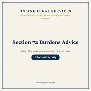 Section 72 Burdens Advice – guide