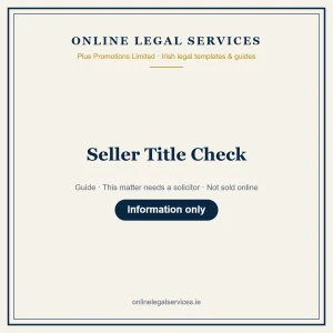 Seller Title Check – guide