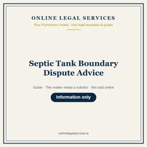 Septic Tank Boundary Dispute Advice – guide