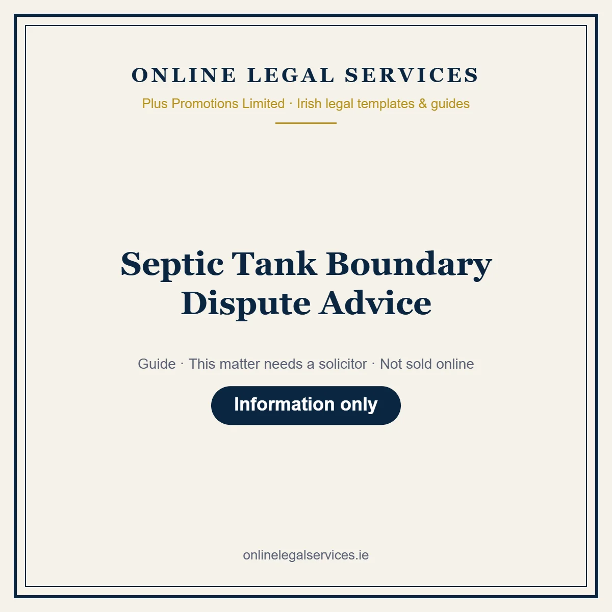 Septic Tank Boundary Dispute Advice – guide