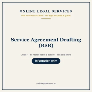 Service Agreement Drafting (B2B) – guide