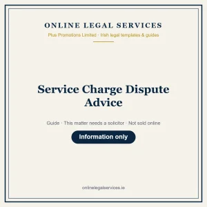 Service Charge Dispute Advice – guide