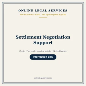 Settlement Negotiation Support – guide