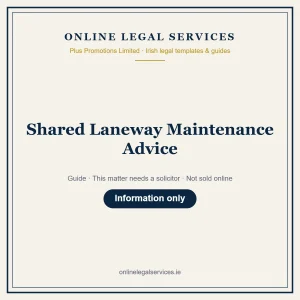 Shared Laneway Maintenance Advice – guide