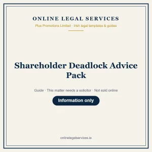 Shareholder Deadlock Advice Pack – guide