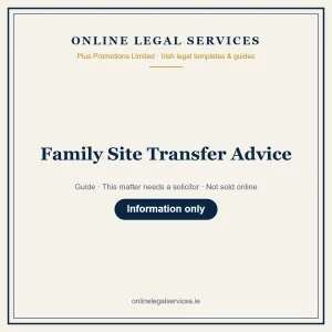 Family Site Transfer Advice – guide