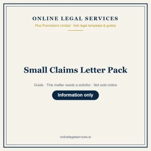 Small Claims Letter Pack – guide