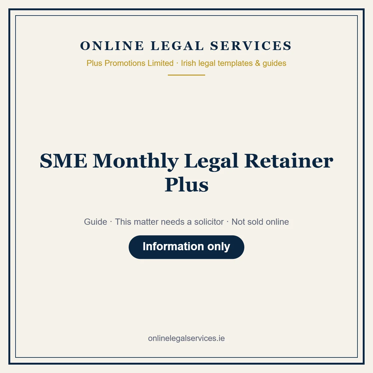 SME Monthly Legal Retainer Plus – guide