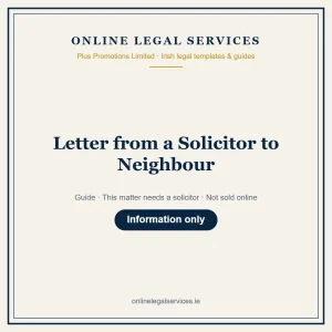 Letter from a Solicitor to Neighbour – guide