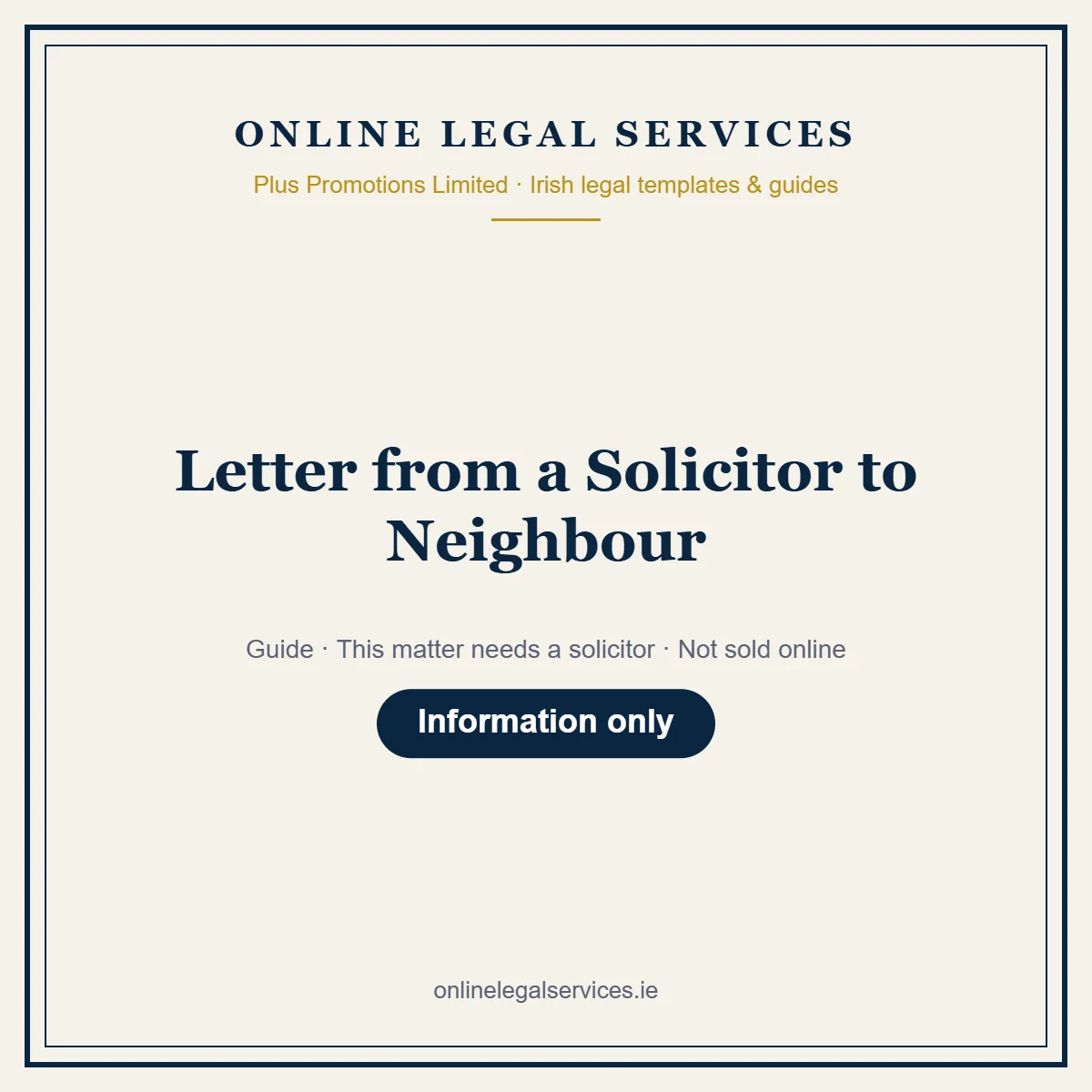 Letter from a Solicitor to Neighbour – guide