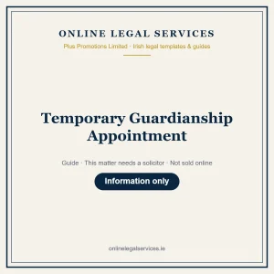 Temporary Guardianship Appointment — Guide – guide