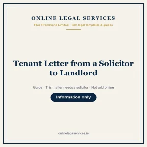 Tenant Letter from a Solicitor to Landlord – guide
