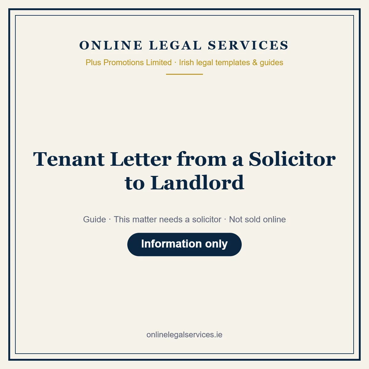 Tenant Letter from a Solicitor to Landlord – guide