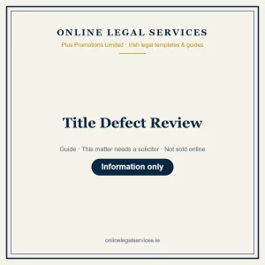 Title Defect Review – guide