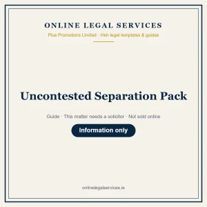 Uncontested Separation Pack – guide