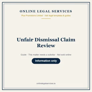 Unfair Dismissal Claim Review – guide