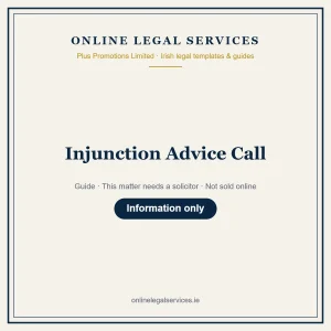 Injunction Advice Call – guide
