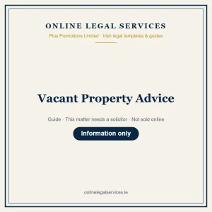 Vacant Property Advice – guide