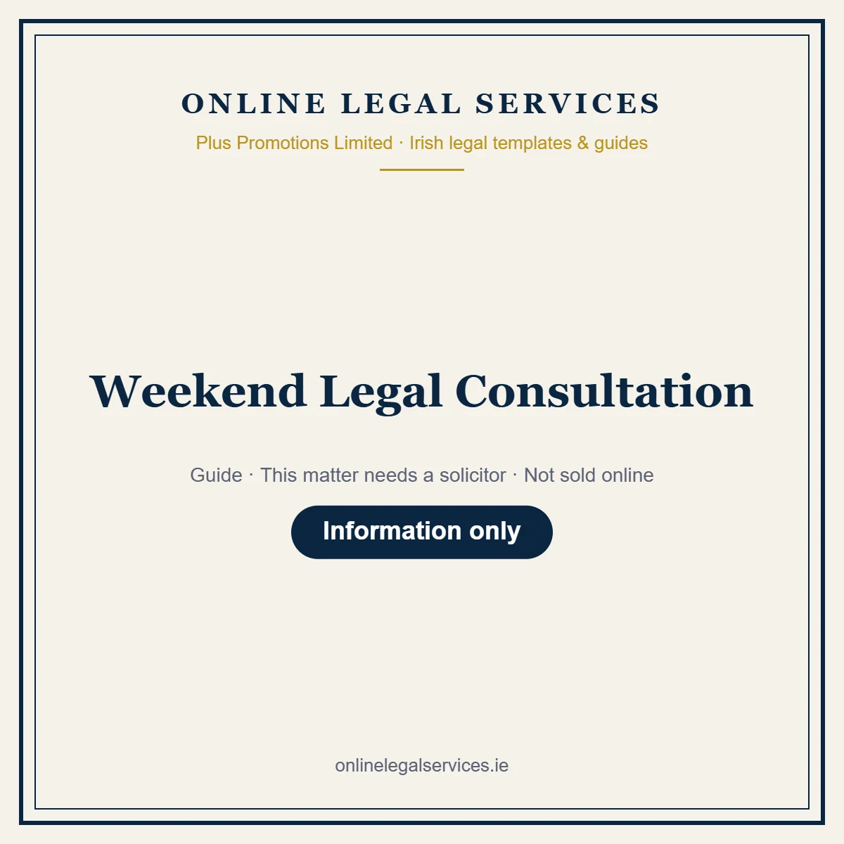 Weekend Legal Consultation – guide