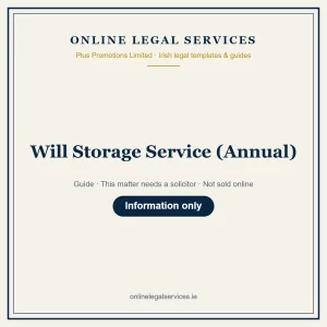 Will Storage Service (Annual) – guide