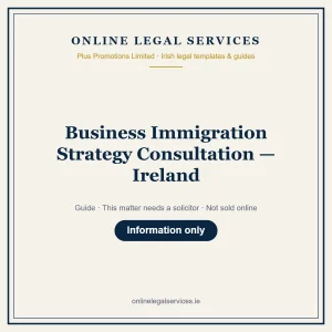 Business Immigration Strategy Consultation — Ireland – guide