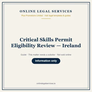 Critical Skills Permit Eligibility Review — Ireland – guide
