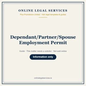 Dependant/Partner/Spouse Employment Permit – guide