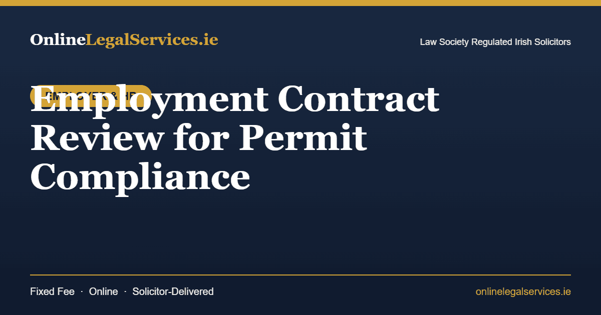 Employment Contract Review for Permit Compliance