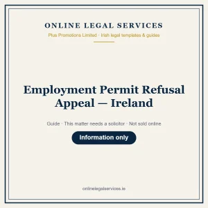 Employment Permit Refusal Appeal — Ireland – guide