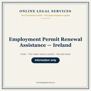 Employment Permit Renewal Assistance — Ireland – guide