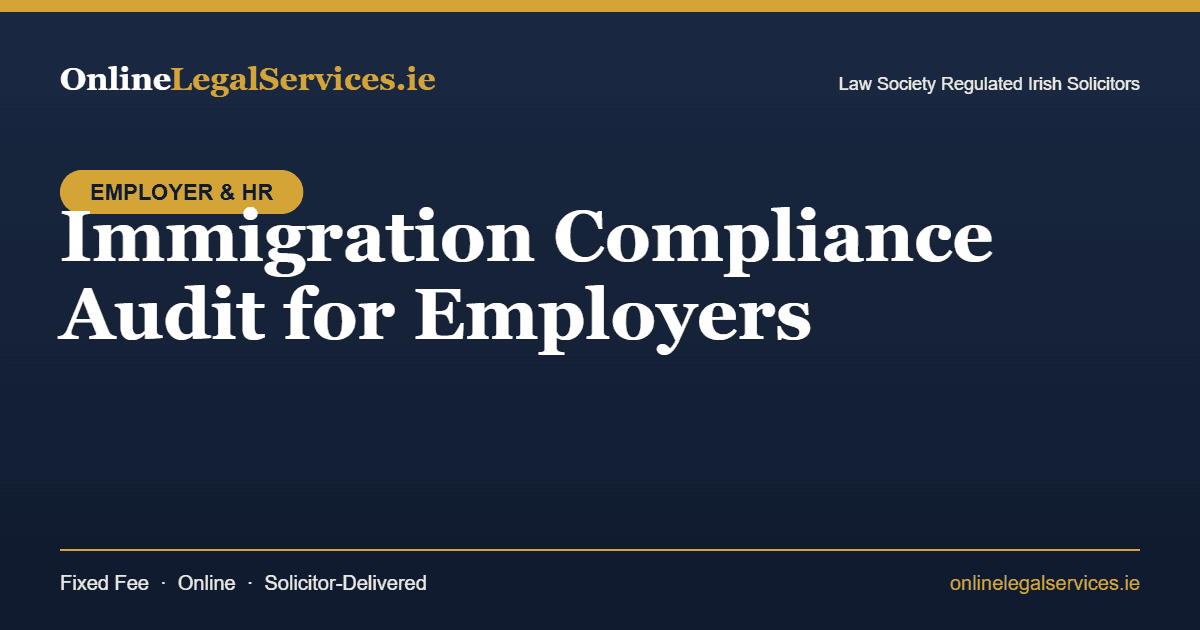 Immigration Compliance Audit for Employers