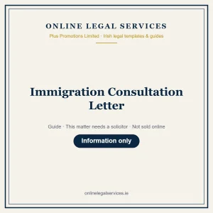 Immigration Consultation Letter – guide