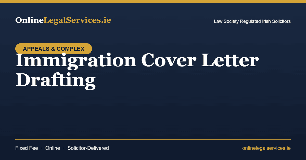 Immigration Cover Letter Drafting