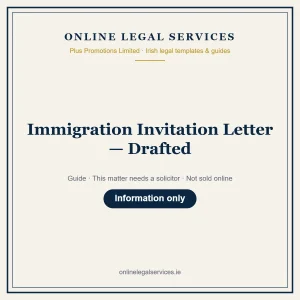 Immigration Invitation Letter — Drafted – guide