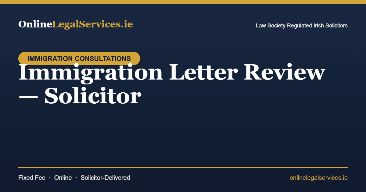 Immigration Letter Review — Solicitor