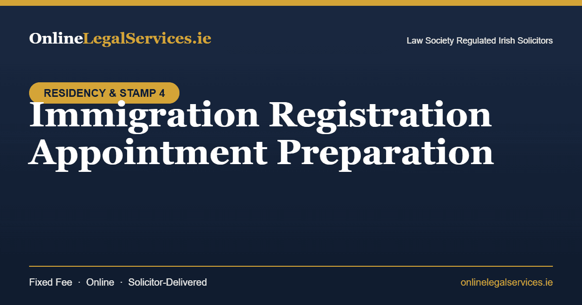 Immigration Registration Appointment Preparation