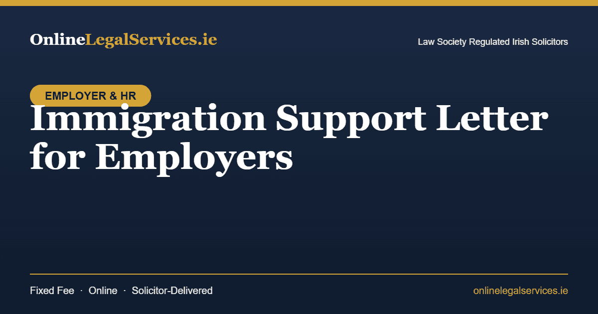 Immigration Support Letter for Employers
